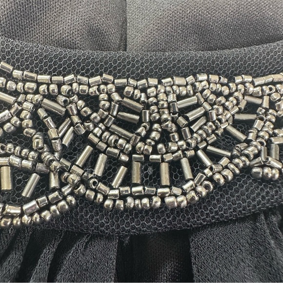 Chaya Elegant Beaded NeckLine Black Maxi Dress with Sise Zipper - Picture 12 of 16